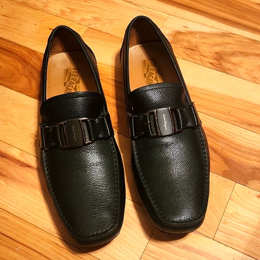 Ferragamo Men's Leather Drivers
